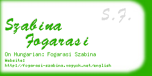 szabina fogarasi business card